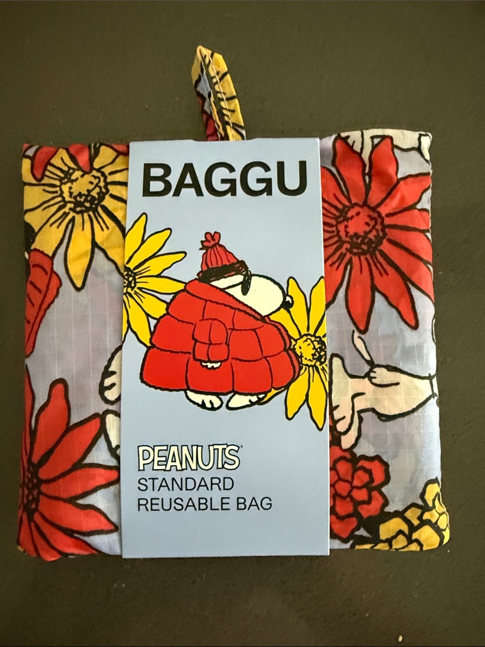 BAGGU Peanuts Floral Tote in Red & Yellow (SOLD OUT ONLINE)